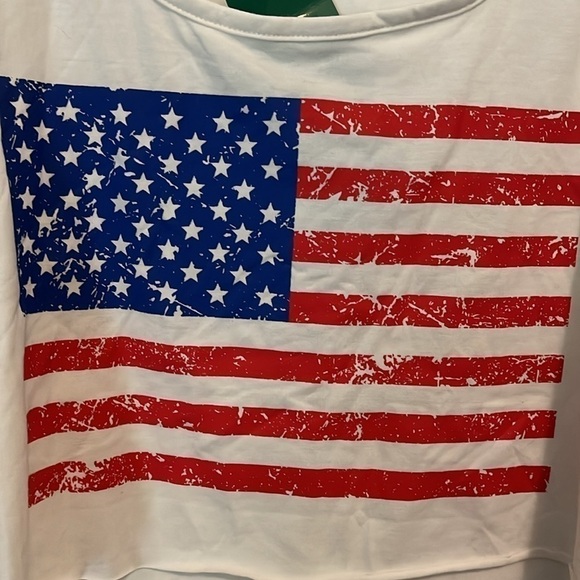 SHEIN American flag crop top‎ size L - Picture 2 of 5